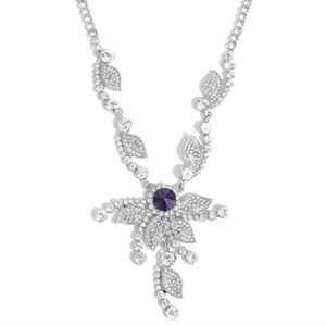 Elegant Silver and Purple Necklace